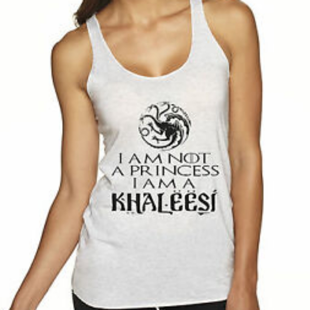 Next Level Apparel White Khaleesi Tank Top